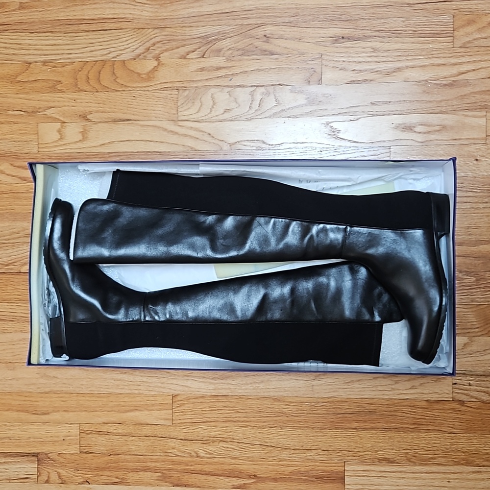 NIB Stuart Weitzman 5050 black nappa boots